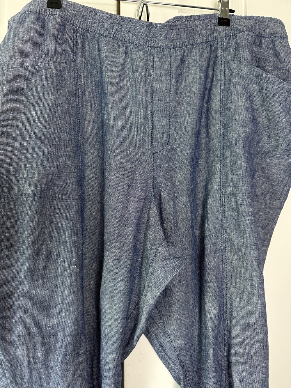 Old Navy NWT High-Waisted Cropped Linen-Blend Pants Chambray Blue - XXL - Picture 5 of 9